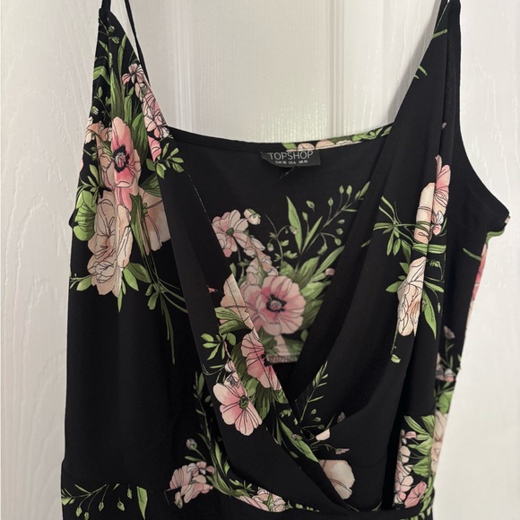 Topshop Black Floral Maxi Dress - Picture 5 of 7